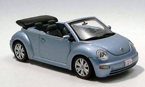 1:43 Autoart VW New Beetle Kever Cabrio Speedblue - 1