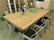 AANBIEDING: industriële tafel met gietijzeren poten - 5 - Thumbnail