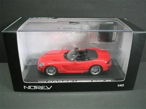 1:43 Norev Dodge Viper SRT 10 cabrio rood 2006 - 1