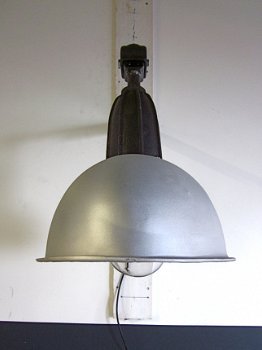 Vintage Franse industriële lamp, straatlantaarn, jaren '50 - 2