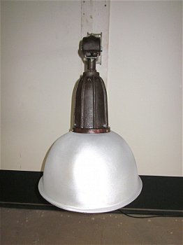 Vintage Franse industriële lamp, straatlantaarn, jaren '50 - 8