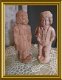 Twee leuke oude klei / aardewerk / terracotta popjes - 4 - Thumbnail