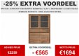 Teak Bar - Vitrinekast van het merk ETHNICRAFT met €565 toonzaalkorting ! - 1 - Thumbnail