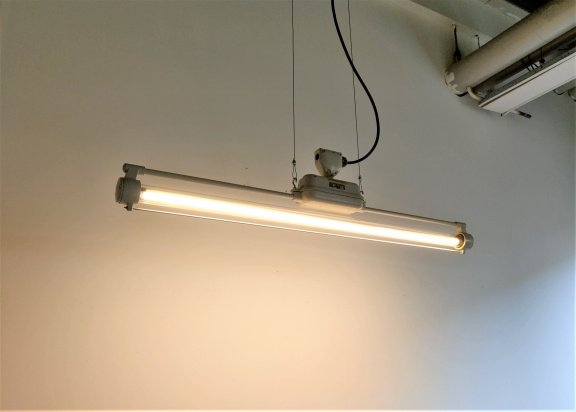 thermometer Immuniseren Schatting Vintage Industriële TL Lamp met DIMBAAR LED, 5 jaar garantie