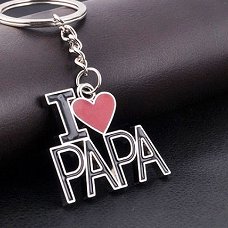 Sleutelhanger / tashanger "I love Papa"