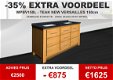 Teak Badkamermeubel 150cm met 2 waskommen en granieten blad met €875 toonzaalkorting ! - 1 - Thumbnail