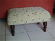 Footstool 41x62cm - little roses - grijs/wit 550 - NIEUW !! - 2 - Thumbnail
