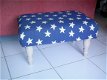 Footstool 41x62cm - little roses - grijs/wit 550 - NIEUW !! - 4 - Thumbnail