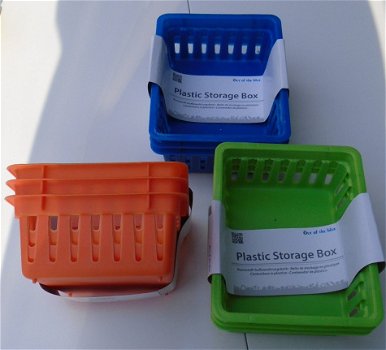 PLASTIC KORFJES 3 KLEUREN SET 3 STUKS NIEUW - 2