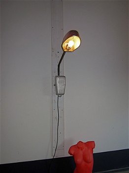 Industriële lamp / vintage wandlamp / dimbare led lamp uit 1965 - 4