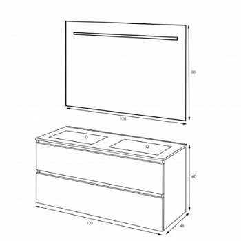 Sanifun badkamermeubel Estevo White 1200 - 2