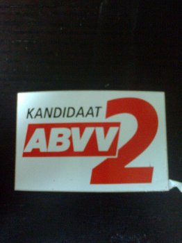 stickers ABVV vakbond - 1
