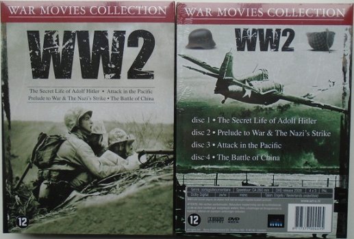 WAR MOVIES COLLECTION WW II 4 DVD BOX NIEUW - 1