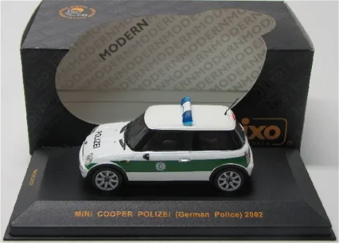 1:43 Ixo MOC057 New Mini Cooper Polizei Politie - 0