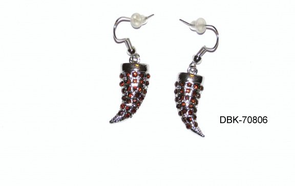 Metalen goud kleurige oorhangers hamsa handje aan bol & chain kettingkjes. - Afbeelding 5