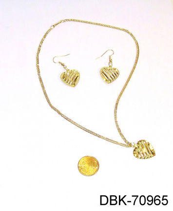 Metalen goud kleurige oorhangers hamsa handje aan bol & chain kettingkjes. - Afbeelding 7