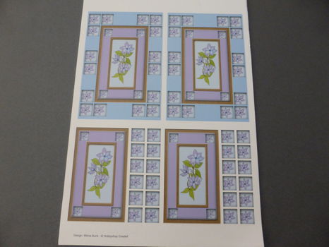 3D Knipvel 136, bloemen met achtergrond - 1