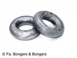Loden kettingring, gewicht ca. 150 gr. Art.Nr. F01-101.