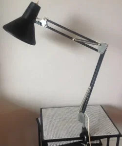 Verkocht ❤️ vintage zwarte bureaulamp met tafelklem