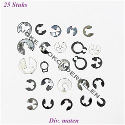 === 25 Wisselrad schijfjes / E clips = 40180
