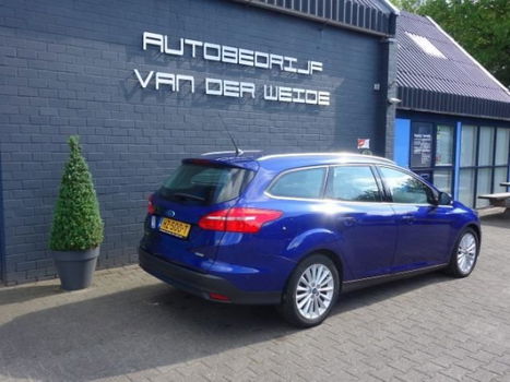 Ford Focus Wagon - 1.0 Titanium 125PK, Airco, Benzine, Cruise Control, Blauw, PDC, Lichtmetalen velg - 1