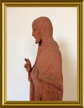 Oud terracotta Christus / Jezus beeld : Antheunis - 4