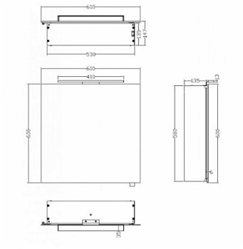 Sanifun One-Led spiegelkast Gerardo 600 x 600 - 2