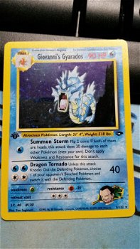 Giovanni's Gyarados 5/132 Holo 1st Editie Gym Challenge nm - 0