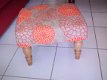 Footstool met - FLOWERS pink - Chivasso (0451) - NIEUW !! - 2 - Thumbnail