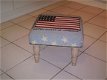 Footstool USA lichtblauw - 550 wit - NIEUW !! - 1 - Thumbnail