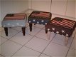 Footstool USA lichtblauw - 550 wit - NIEUW !! - 2 - Thumbnail