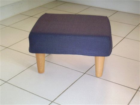 UNI d.blauw linnen - op uw NIEUWE footstool !! 706 BLANK !! - 1