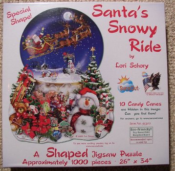 SunsOut - Santa's Snowy Ride - 1000 Stukjes Nieuw - 2