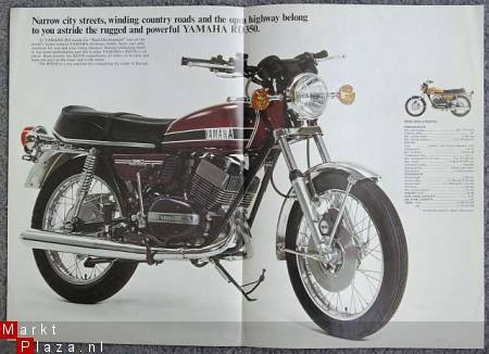 Yamaha RD350 motorfietsfolder/brochure - 1