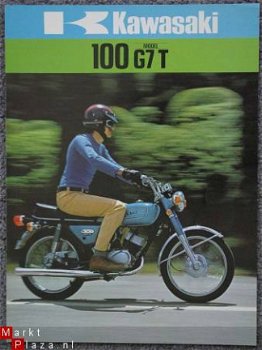 Kawasaki 100 G7 T motorfietsfolder/brochure *VERKOCHT* - 1
