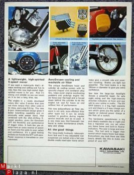 Kawasaki 100 G7 T motorfietsfolder/brochure *VERKOCHT* - 2