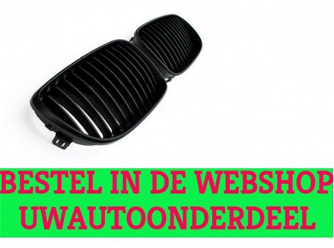 Bmw 1-serie E81 E82 E87 E88 Nieren /Grill Zwart 07 t/m 12 - 1