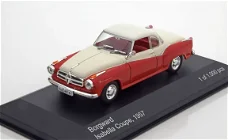 1:43 WhiteBox Borgward Isabella Coupe ivoor-rood