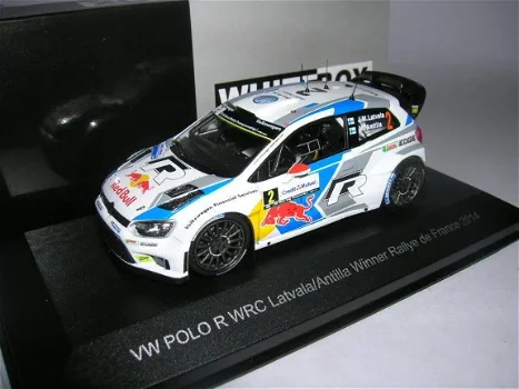 1:43 WhiteBox Volkswagen Polo R WRC winner France rally 2014 - 1