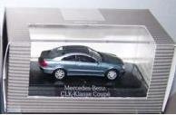 1:87 Wiking Mercedes Benz CLK Coupe grijsblauw dealer editie - 0