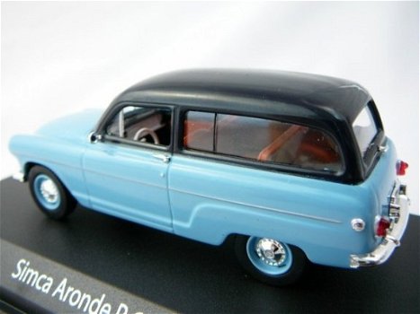 1:43 Norev Simca Aronde P60 Ranch 1961 bicolore blauw - 2