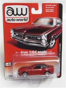 1:64 AutoWorld Chevrolet Camaro ZL1 Cabrio rood