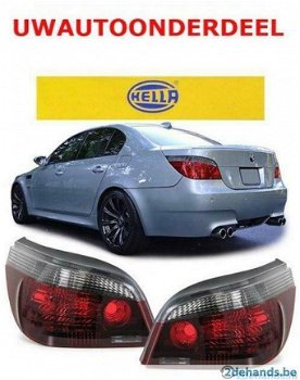 E60 Sedan Set HELLA Blackline Black line achterlichten M5 - 1