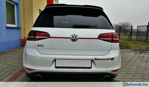 Golf 7 GTI en GTD Achterklep Dakspoiler Spoiler extention - 5