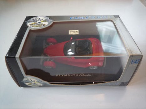 1:43 UH Plymouth Prowler rood cabrio fabrieks hotrod - 2