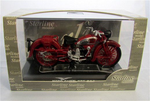1:24 Starline Moto Guzzi GTS 500 donkerrood 990318 - 1