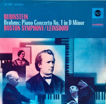 Arthur Rubinstein - , Boston Symphony Orchestra, Erich Leinsdorf, Johannes Brahms ‎– Brahms: Piano - 1