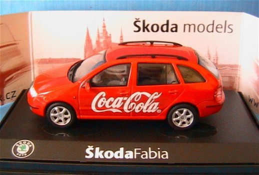 1:43 Abrex Skoda Fabia phase 1 kombi Coca Cola - 0