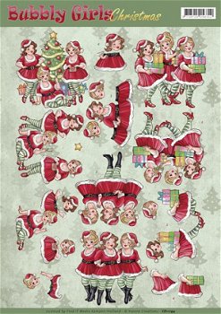 Yvonne Creations, Knipvel Bubbly Girls Christmas - Christmas Dresses ; CD11194 - 1