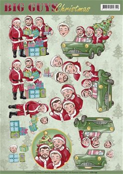 Yvonne Creations, Knipvel Big Guys Christmas - Santa's ; CD11195 - 1